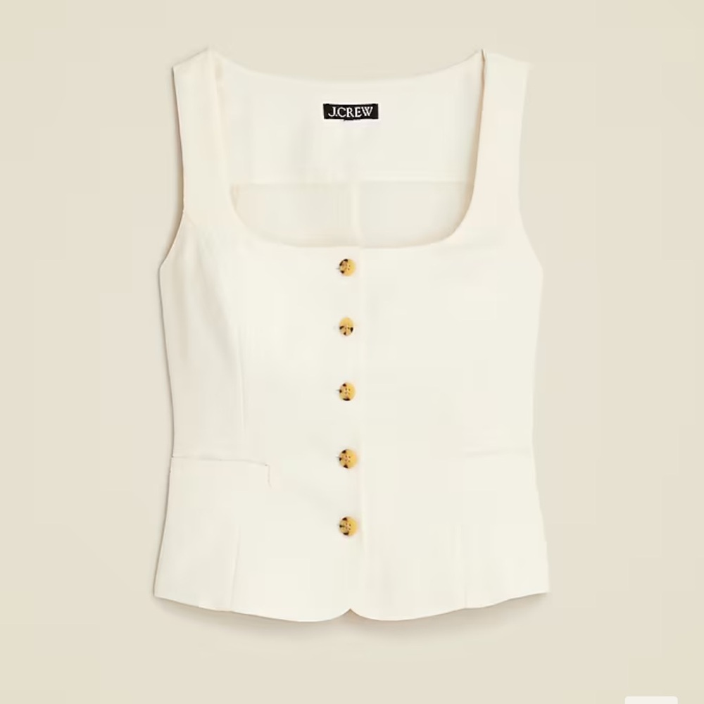 J Crew scoopneck vest in drapey crepe